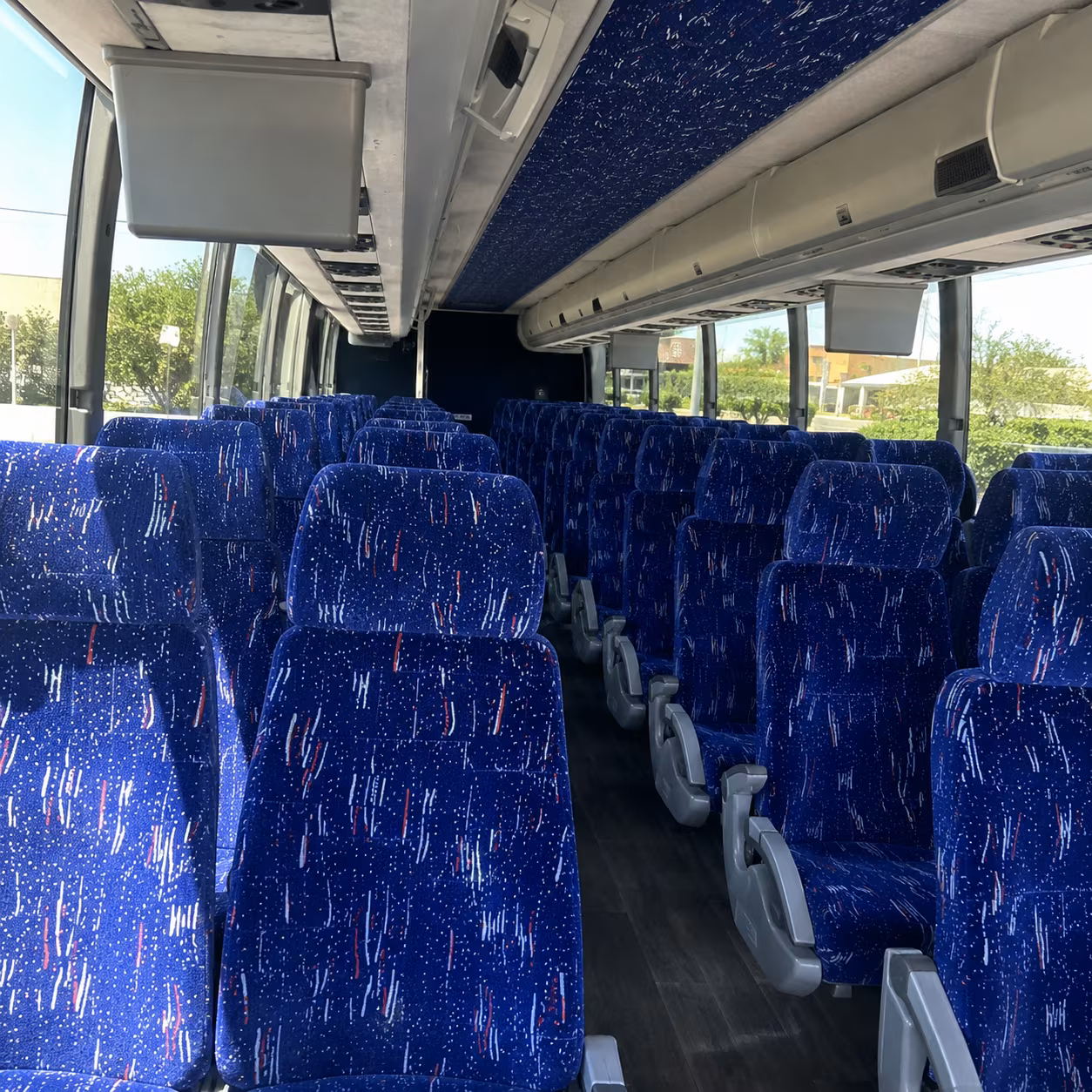 huntsville charter bus rental interior